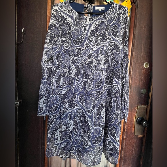 NWT Mini Baby Doll Boho Paisley Dress Flare Bell Sleeves Size M - Picture 2 of 7